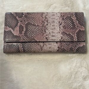 Elegant Snake Print Clutch